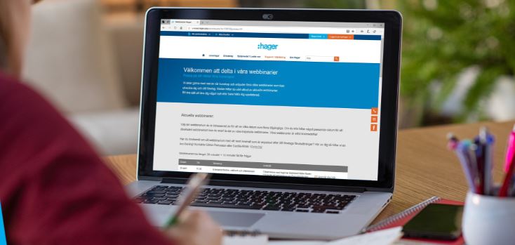 Hagers webbinarier är gratis och finns online