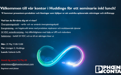 Phoenix Contact bjuder in till seminarium i Huddinge den 21 maj!
